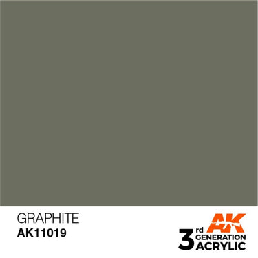 AK Interactive AK11019 Graphite Acrylic Paint 17ml (3rd Generation)